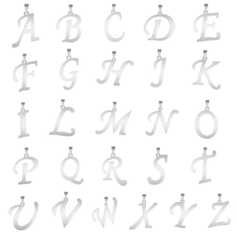 BARBED WIRE INITIAL NECKLACE
